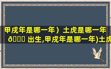 甲戌年是哪一年）土虎是哪一年 🐅 出生,甲戌年是哪一年)土虎是哪一年出生 🐛